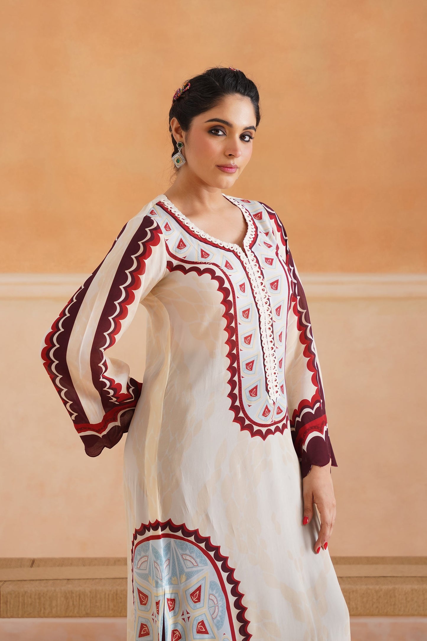 Abeer Printed Crepe Matching Set - Neetika Chopra