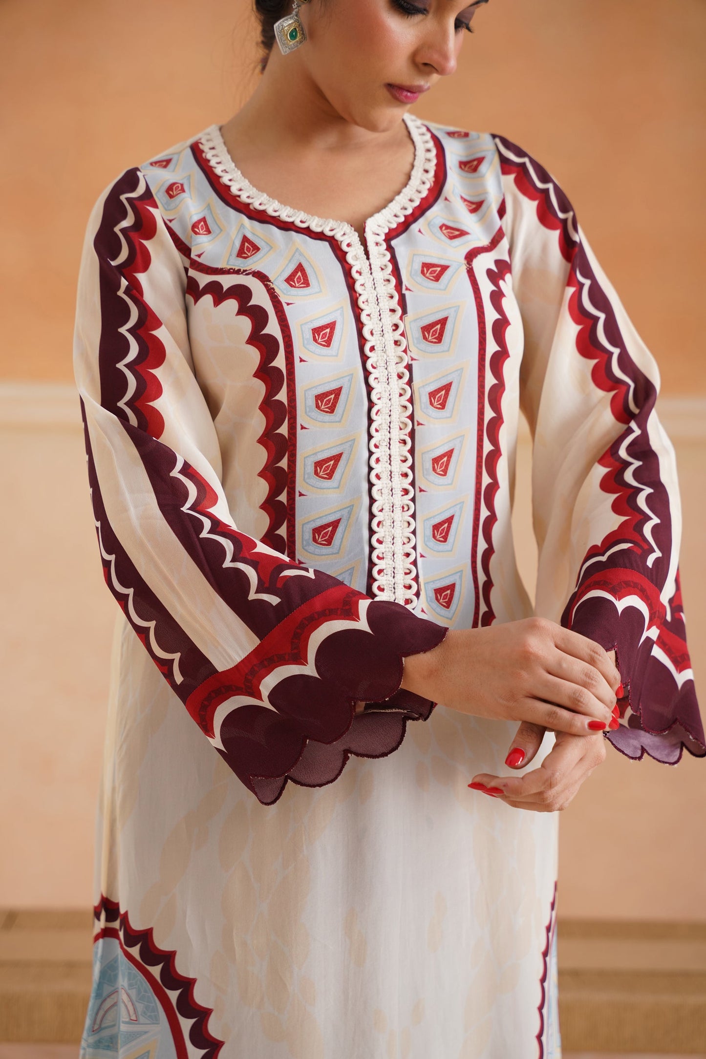 Abeer Printed Crepe Matching Set - Neetika Chopra