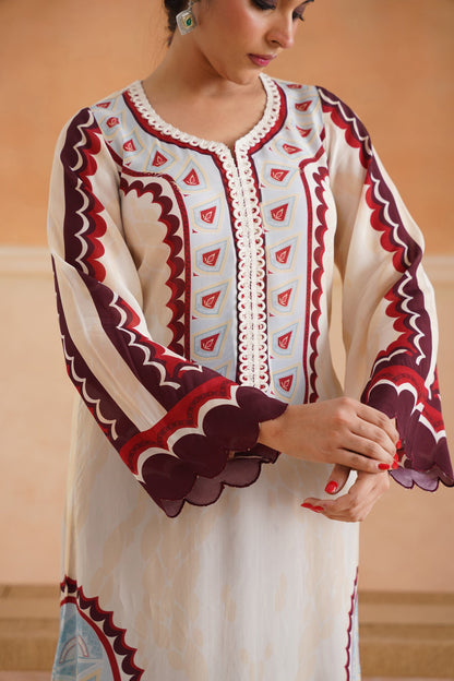Abeer Printed Crepe Matching Set - Neetika Chopra
