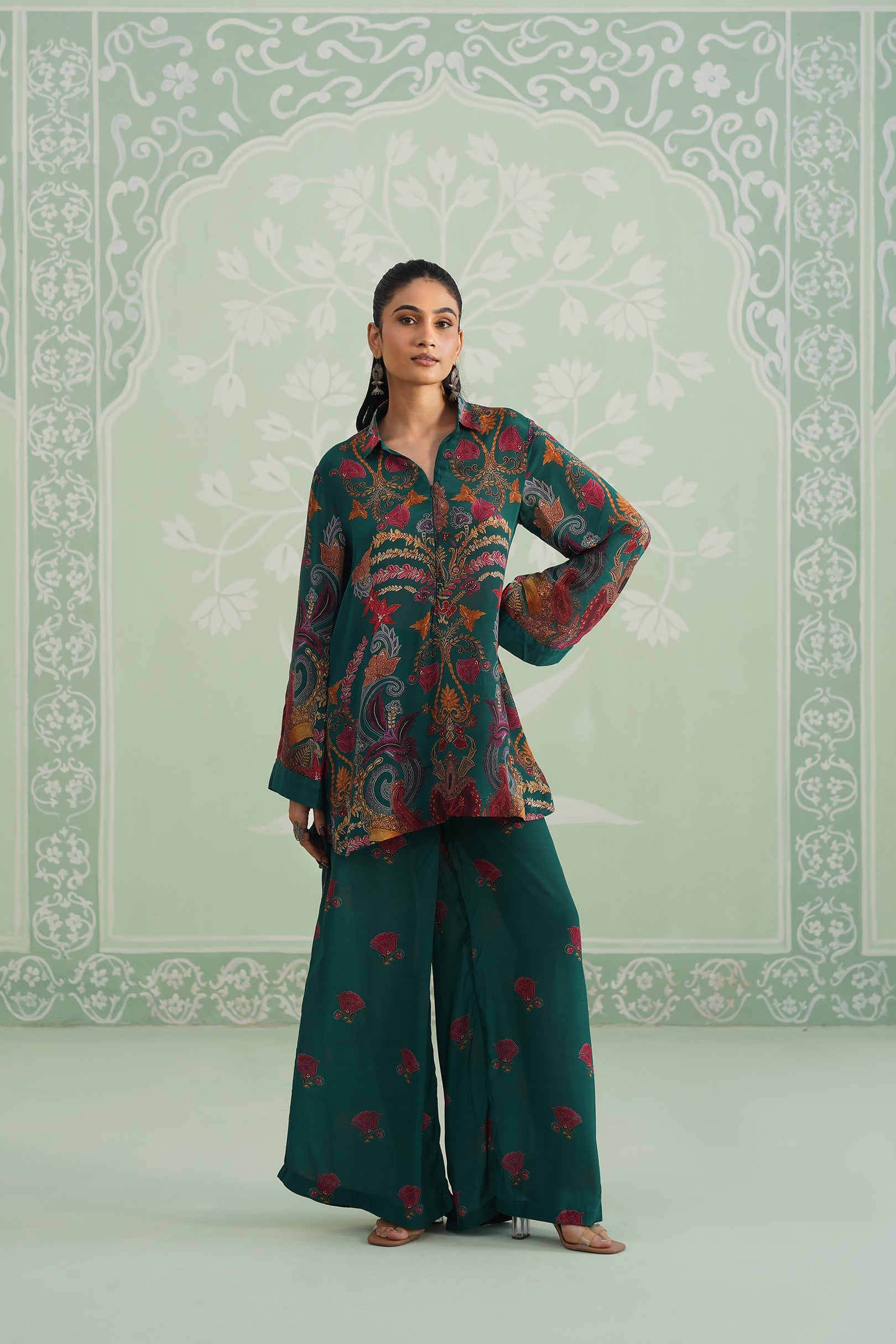 Rabiya Printed Crepe Matching Set - Neetika Chopra