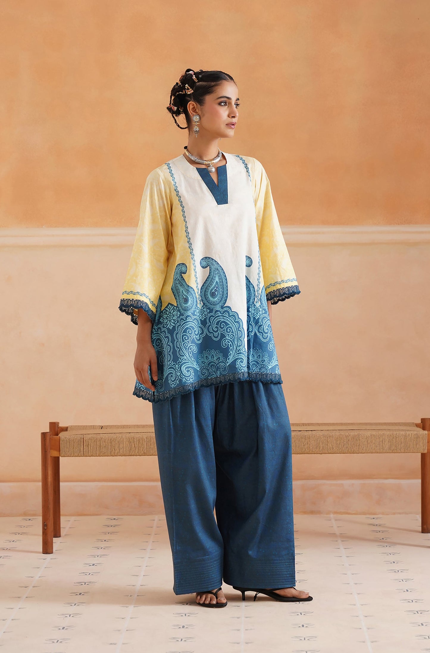Zariya Cotton Printed Suit Set - Neetika Chopra