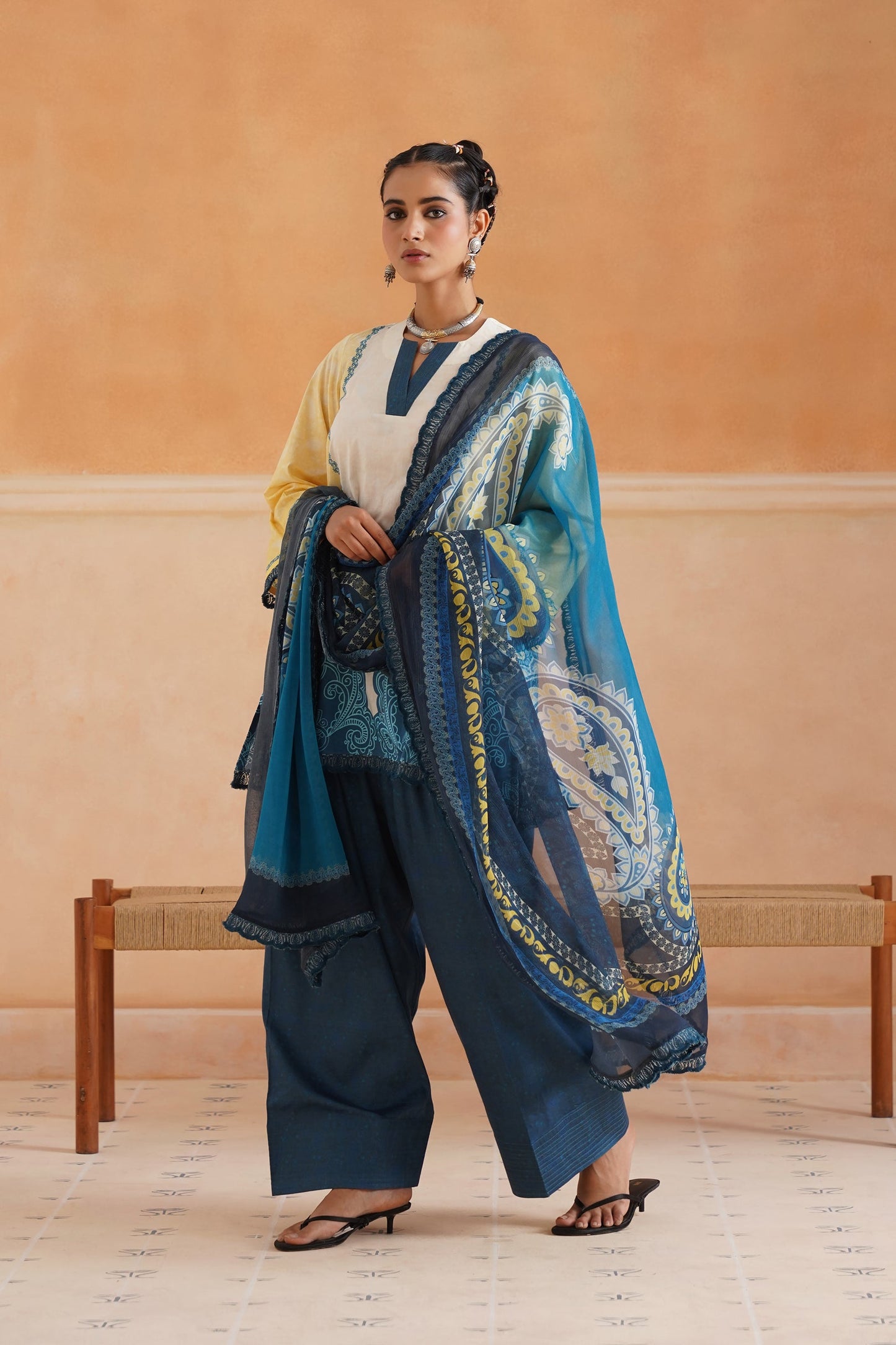 Zariya Cotton Printed Suit Set - Neetika Chopra