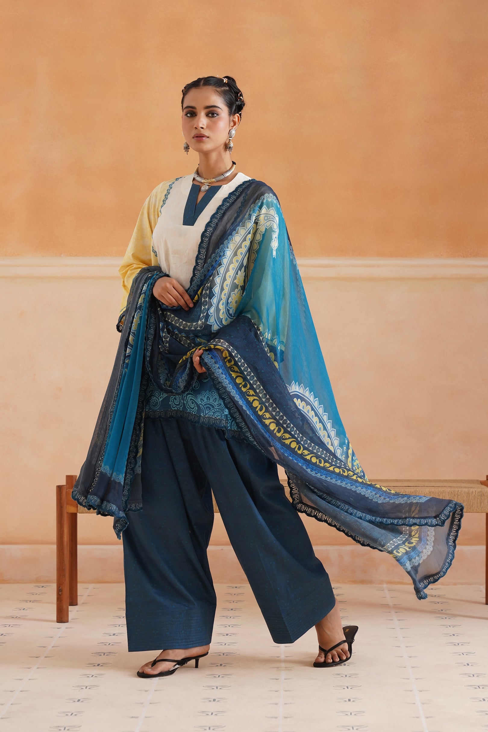 Zariya Cotton Printed Suit Set - Neetika Chopra