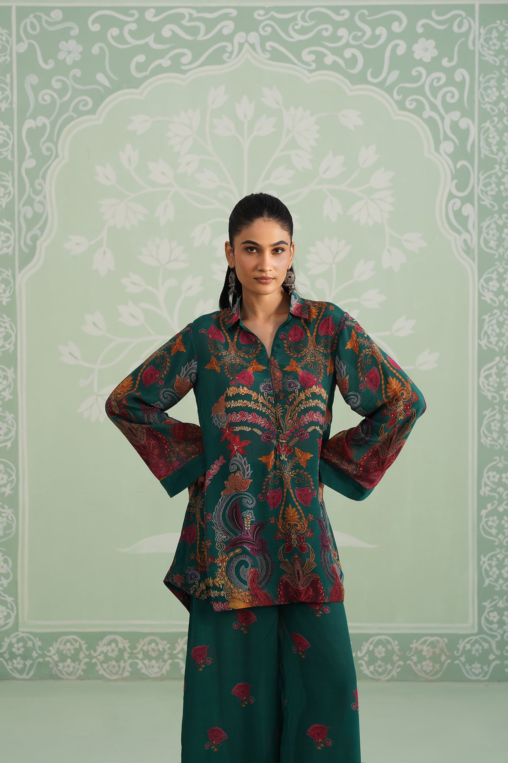 Rabiya Printed Crepe Matching Set - Neetika Chopra