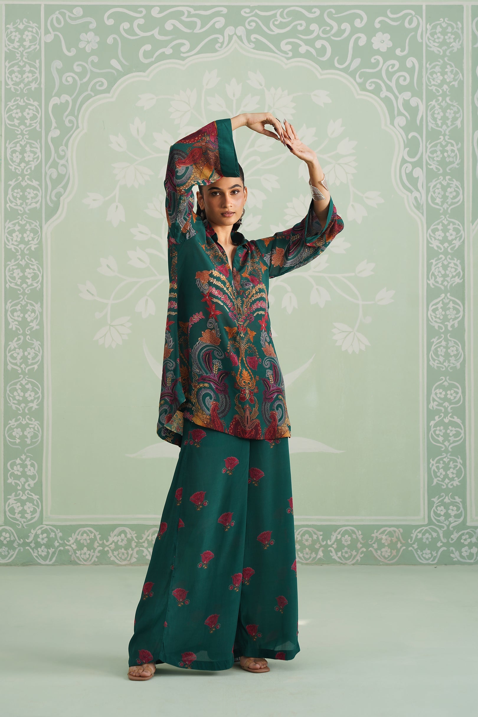 Rabiya Printed Crepe Matching Set - Neetika Chopra