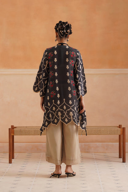 Lajja Printed Crepe Hand Embroidered Matching Set - Neetika Chopra