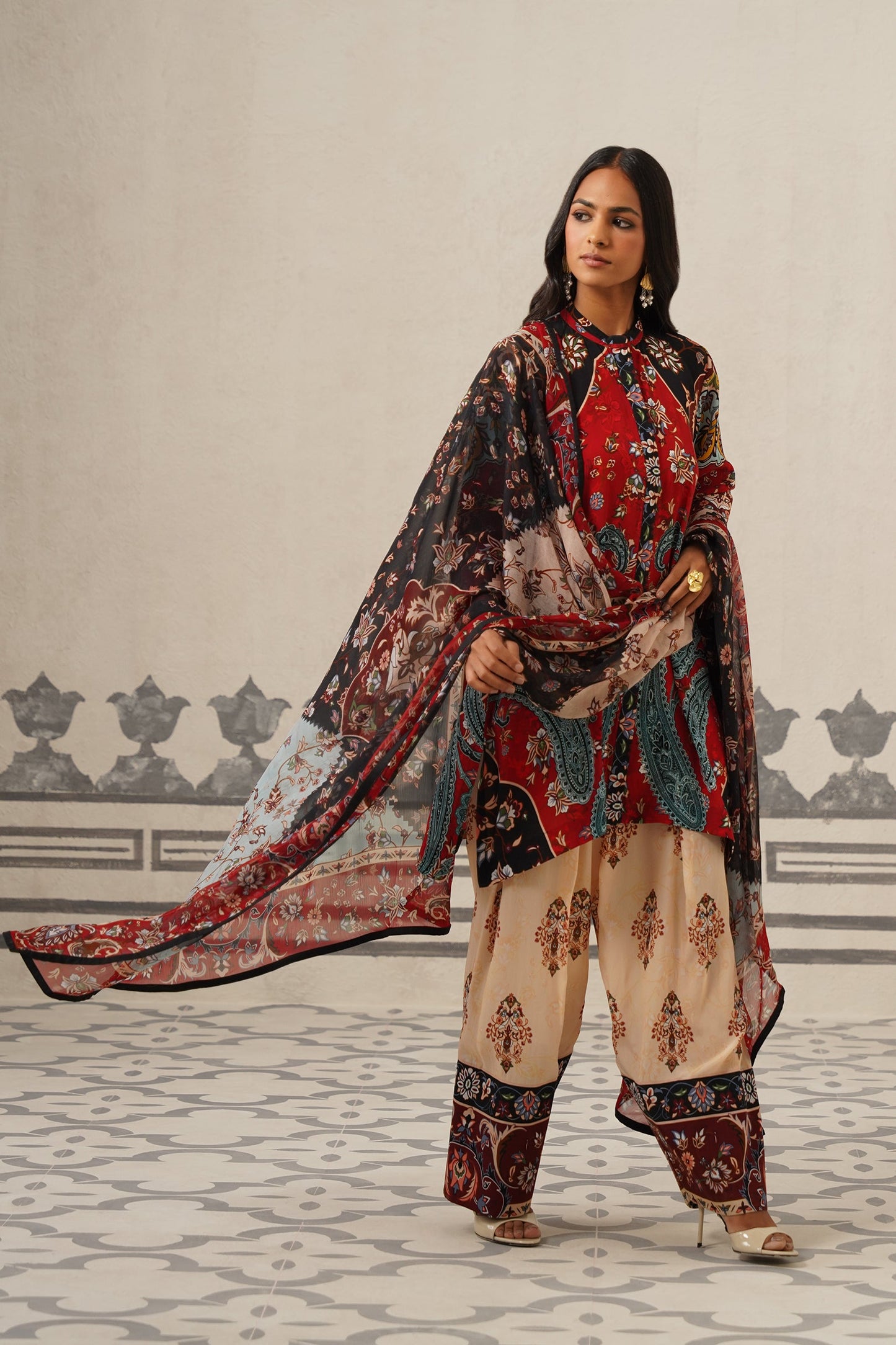 Gauri Crepe Printed Suit Set