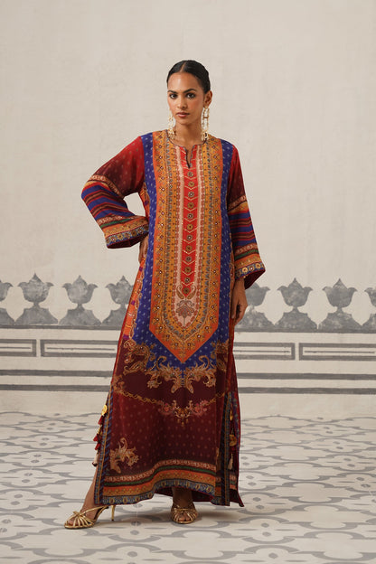 Adhira Crepe Embroidered Kaftan