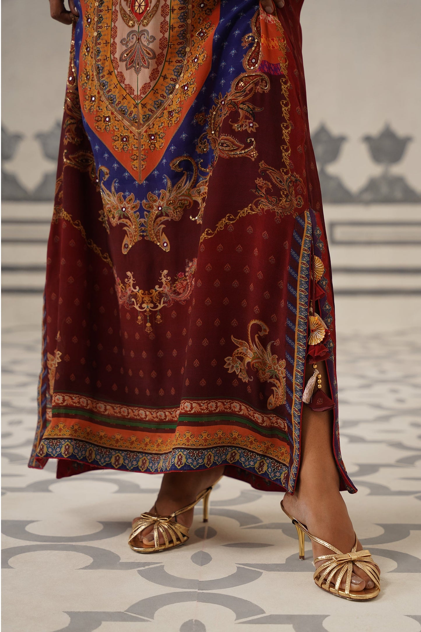 Adhira Crepe Embroidered Kaftan