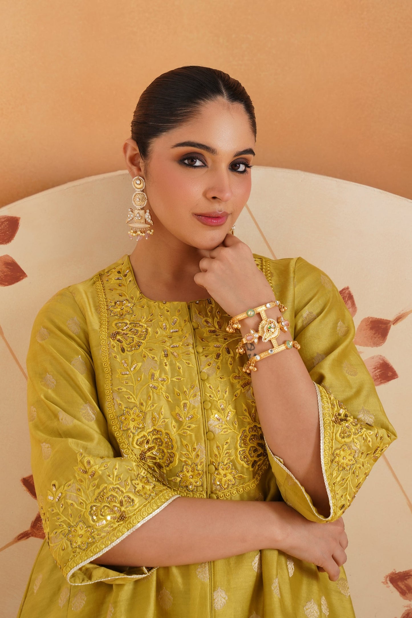 Varsha Cotton Chanderi Embroidered Suit Set - Neetika Chopra