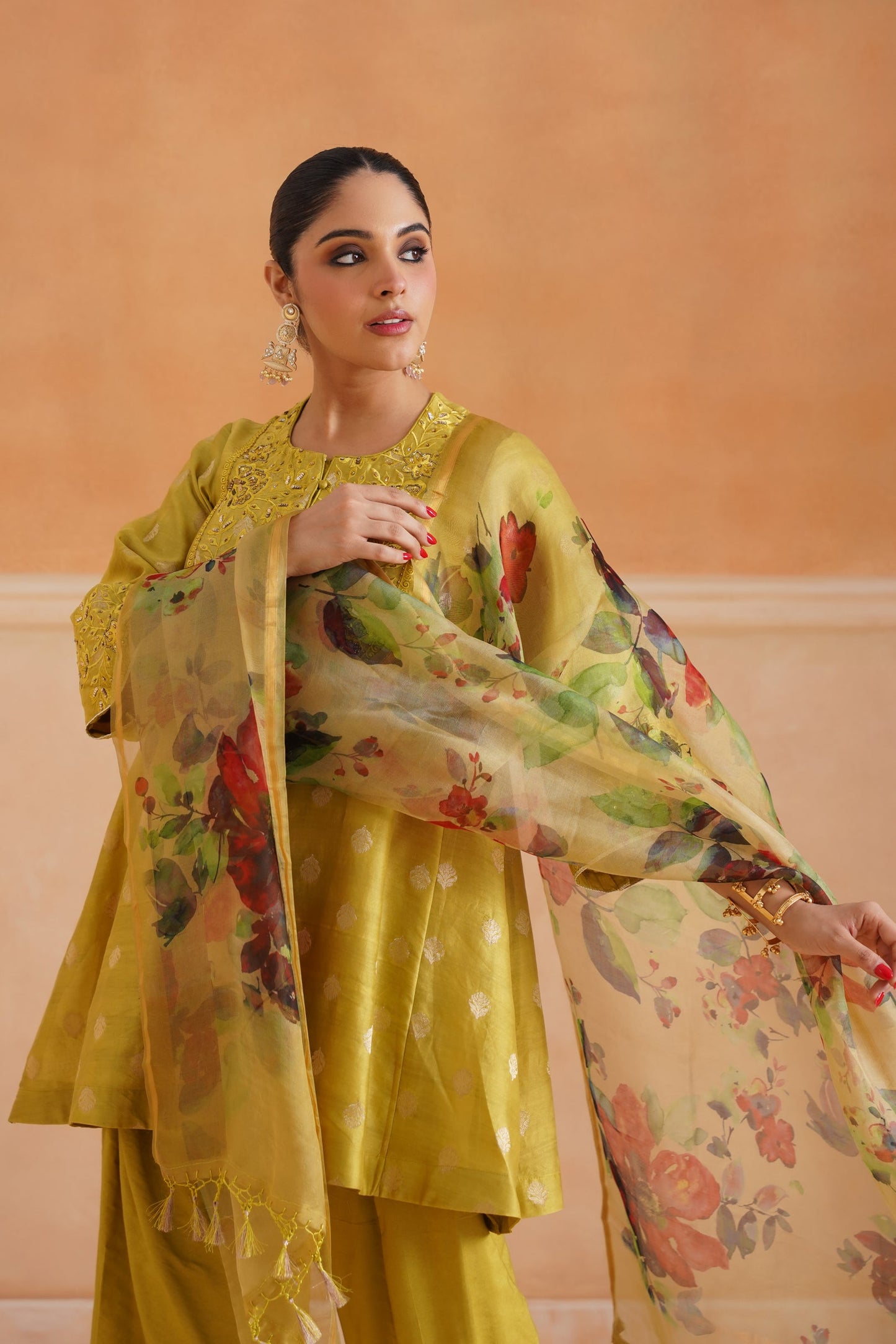 Varsha Cotton Chanderi Embroidered Suit Set - Neetika Chopra