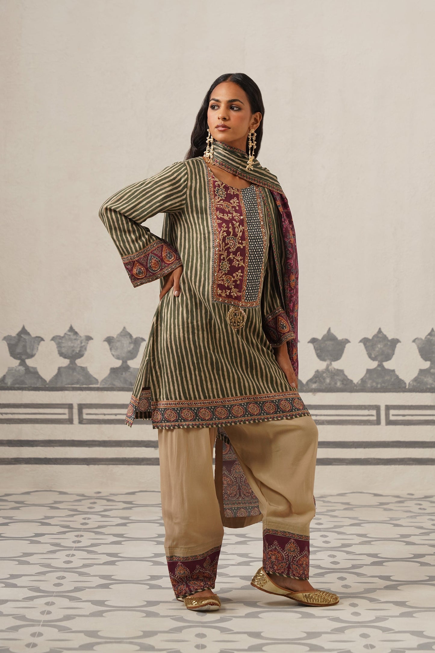 Najma Muslin Crepe Embroidered Suit Set