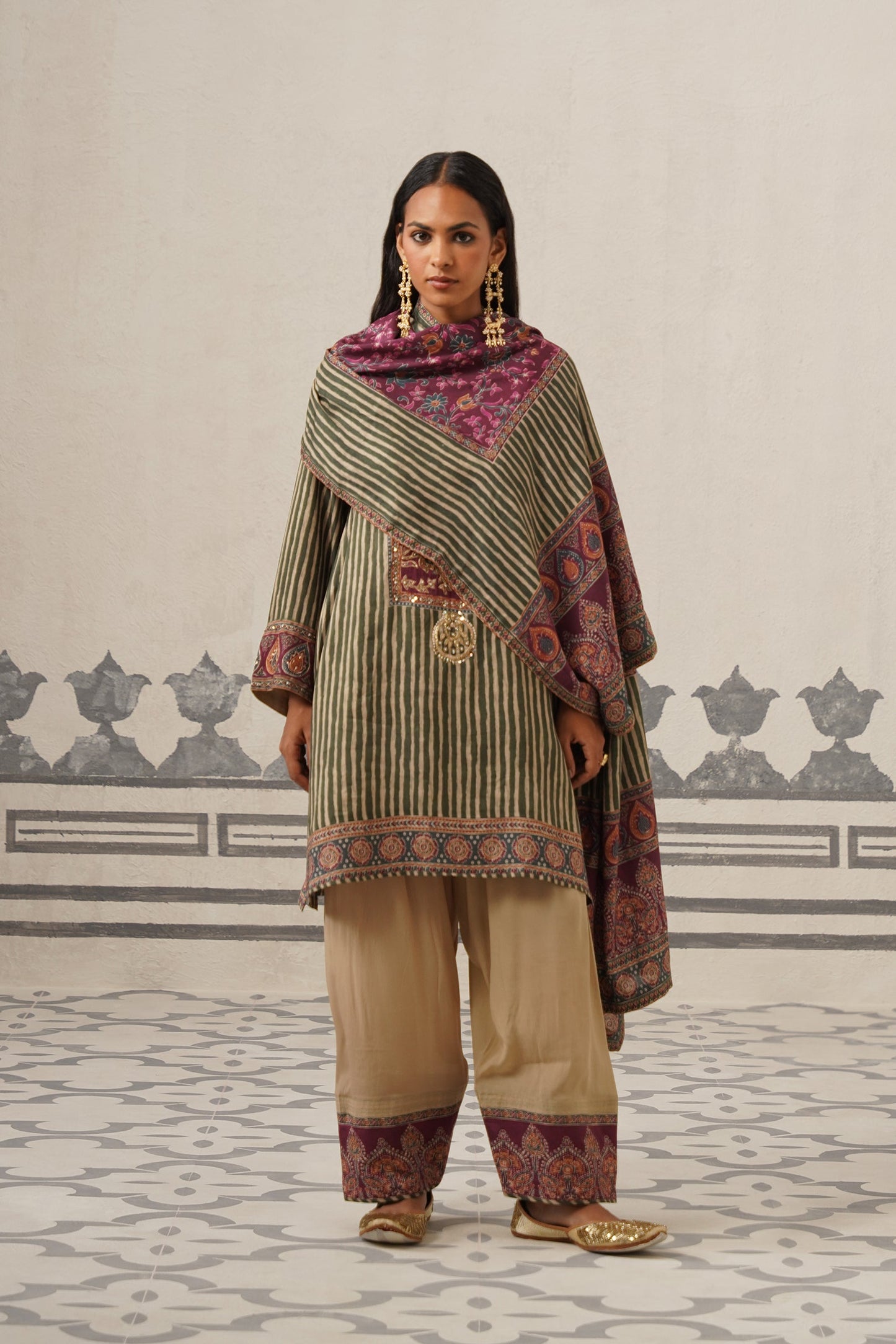 Najma Muslin Crepe Embroidered Suit Set