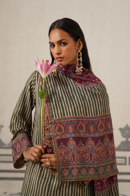 Najma Muslin Crepe Embroidered Suit Set