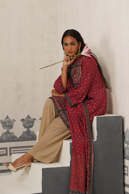 Tara Muslin Printed Embroidered Suit Set