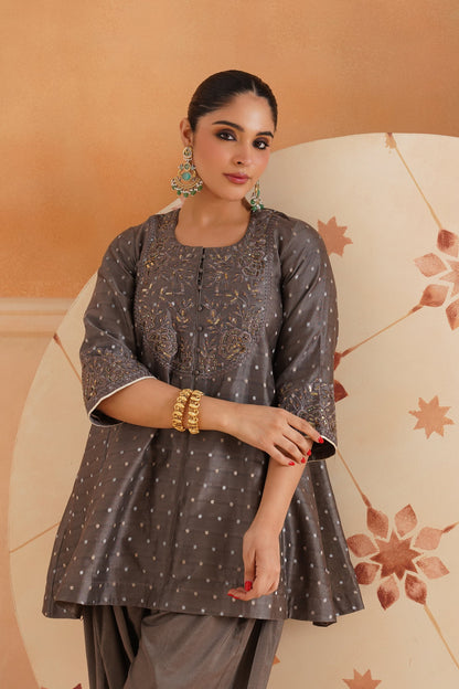 Thanishka Chanderi Embroidered Matching Set - Neetika Chopra