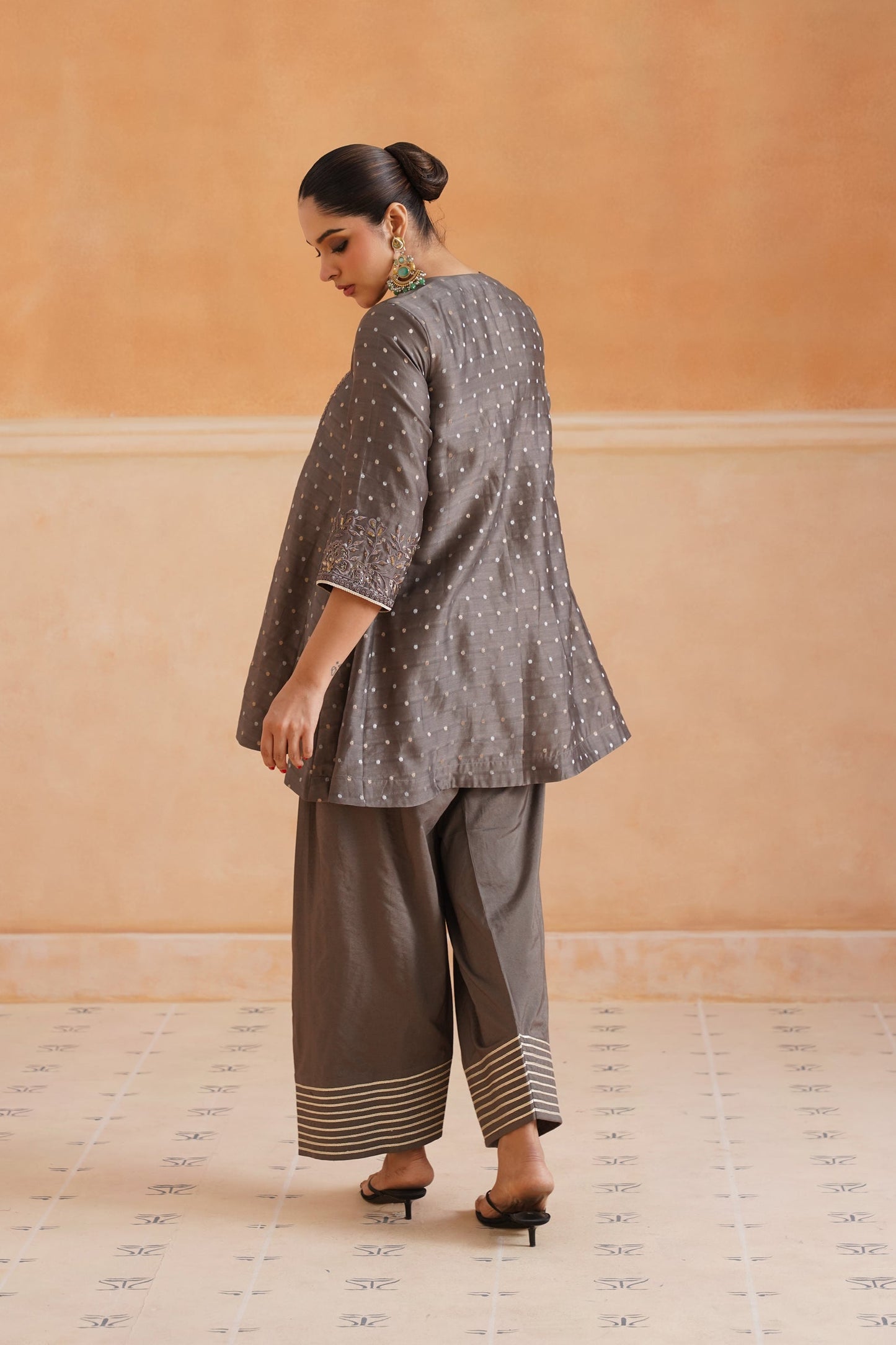 Thanishka Chanderi Embroidered Matching Set - Neetika Chopra