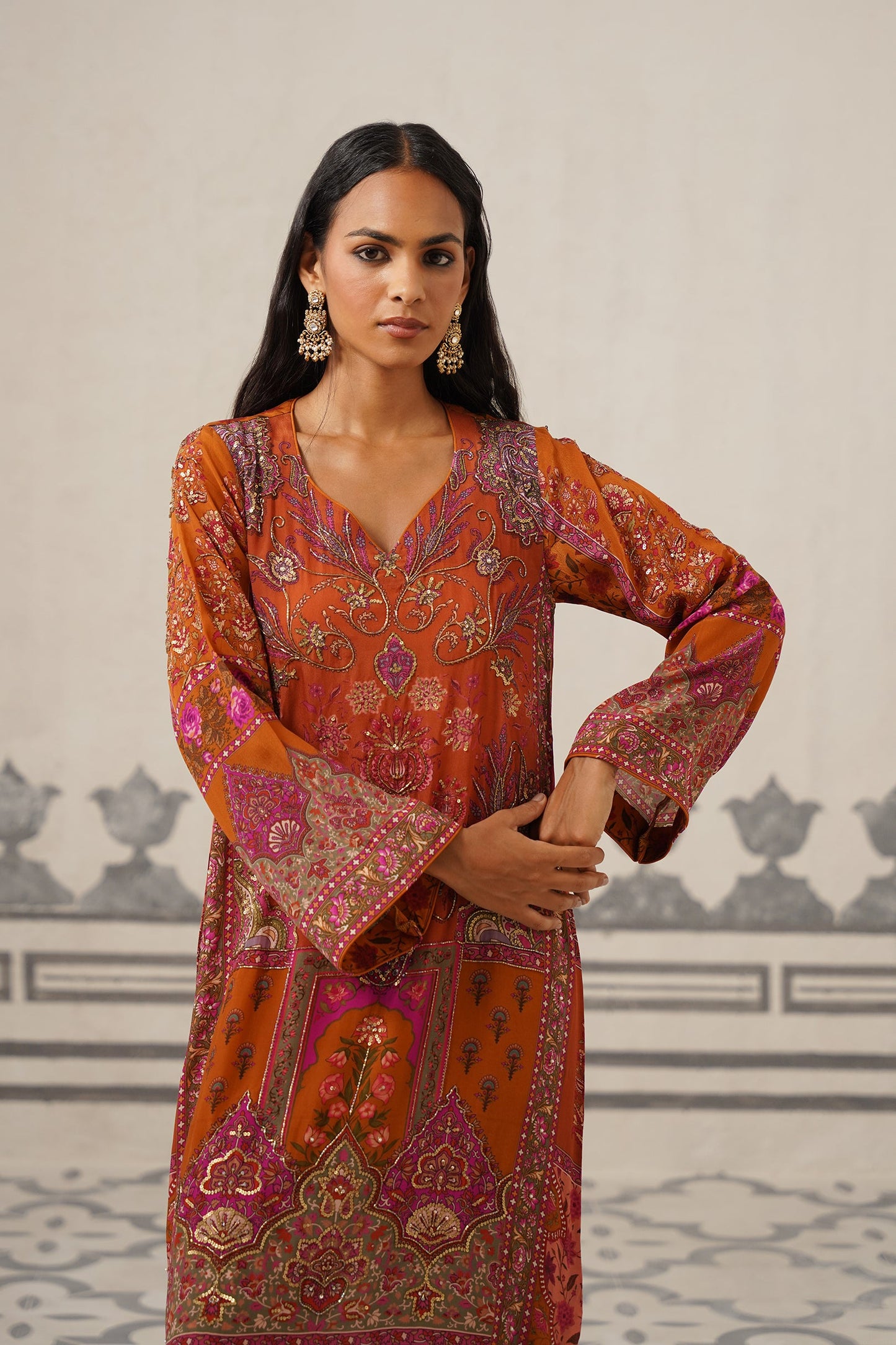 Miraaya Crepe Printed Embroidered Suit Set