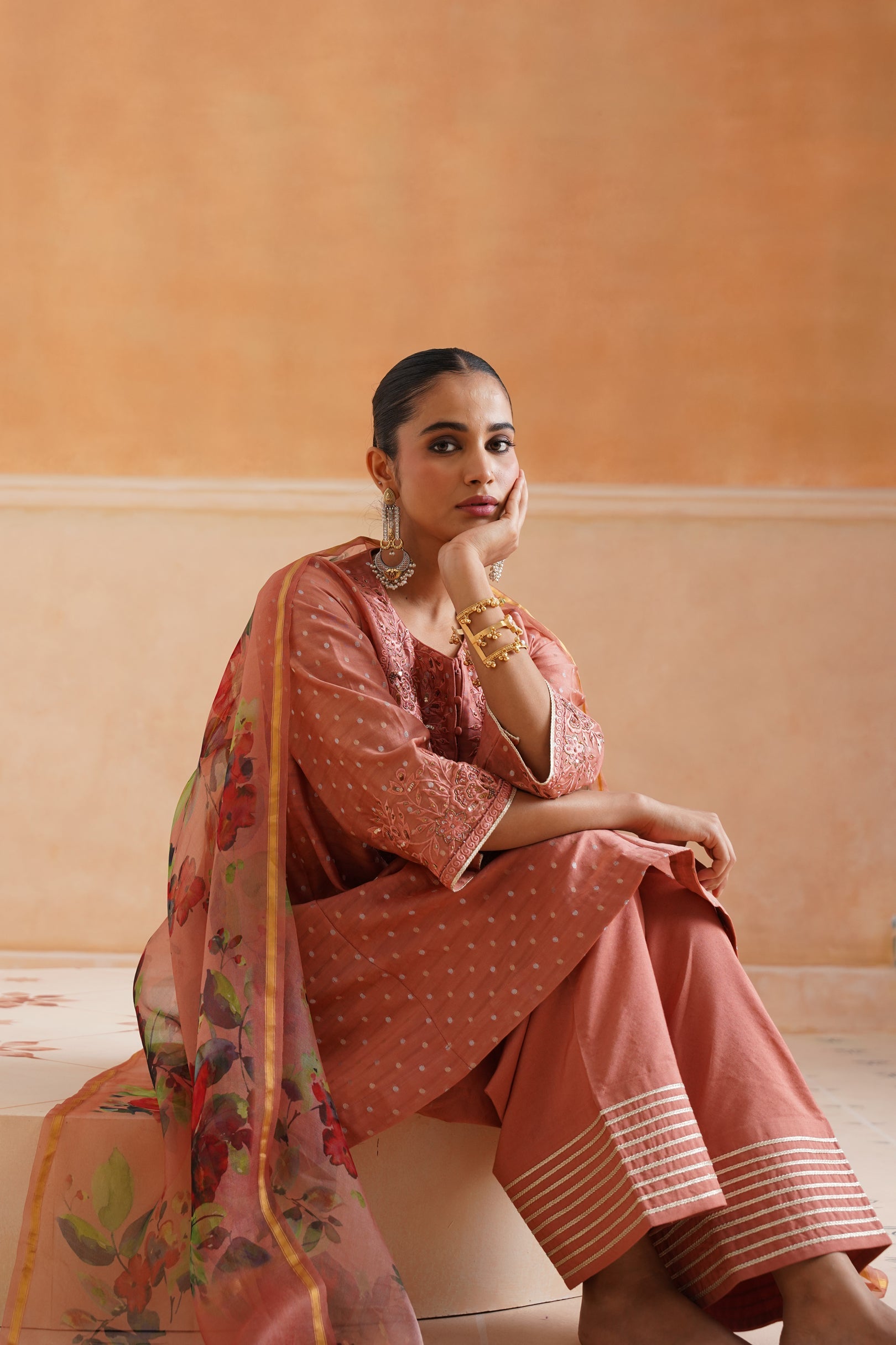 Laboni Chanderi Embroidered Suit Set - Neetika Chopra