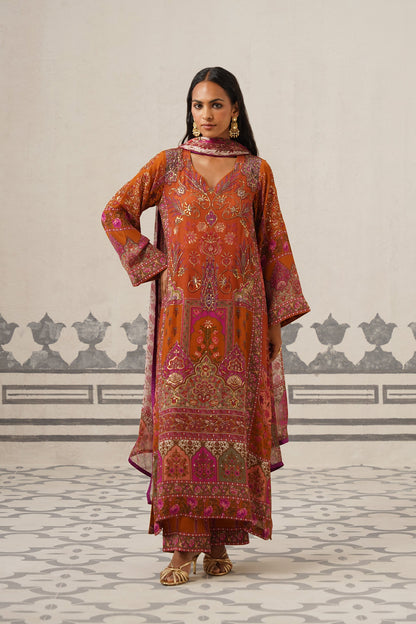 Miraaya Crepe Printed Embroidered Suit Set