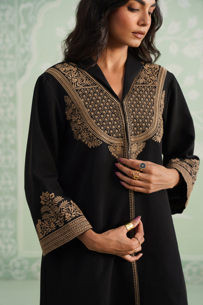 Black Chloe Embroidered Matching Set - Neetika Chopra