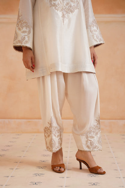 Bidisha Chanderi Satin Embroidered Matching Set - Neetika Chopra
