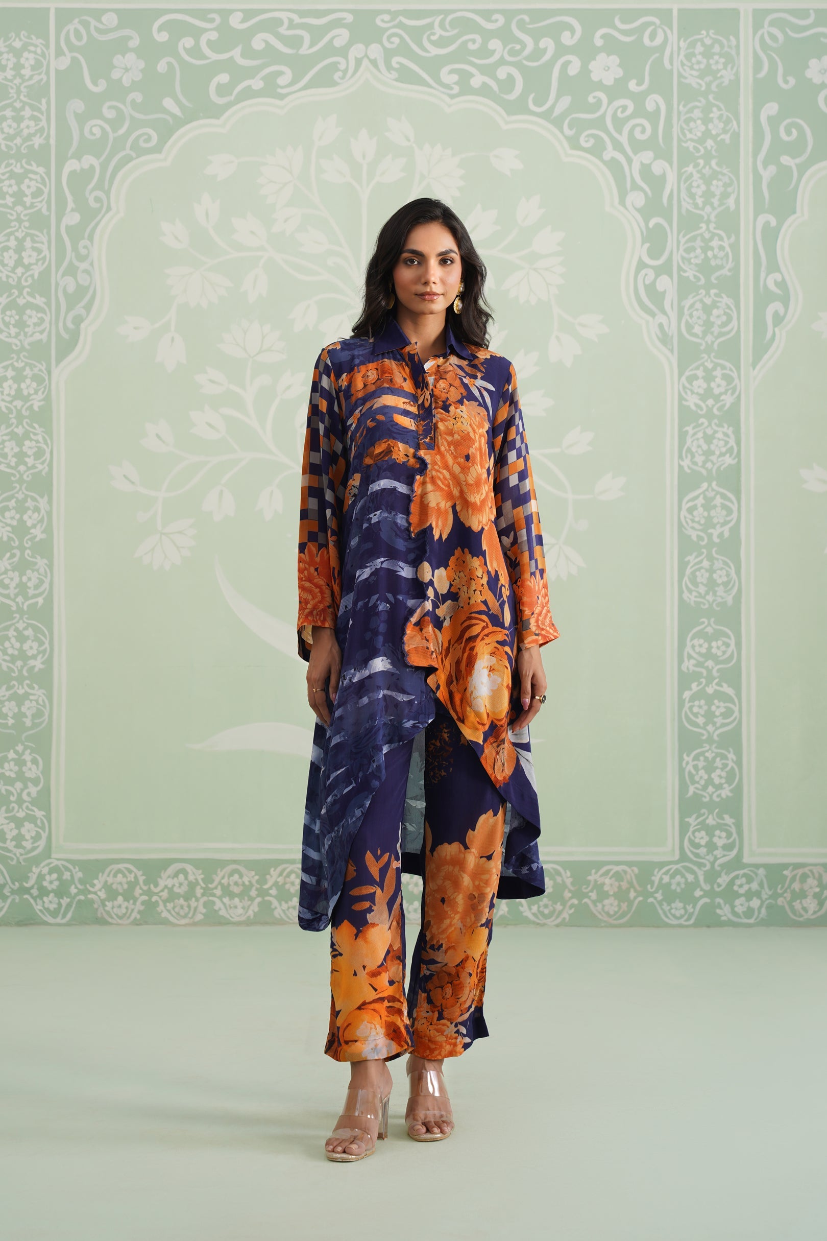 Khusboo Printed Crepe Matching Set - Neetika Chopra