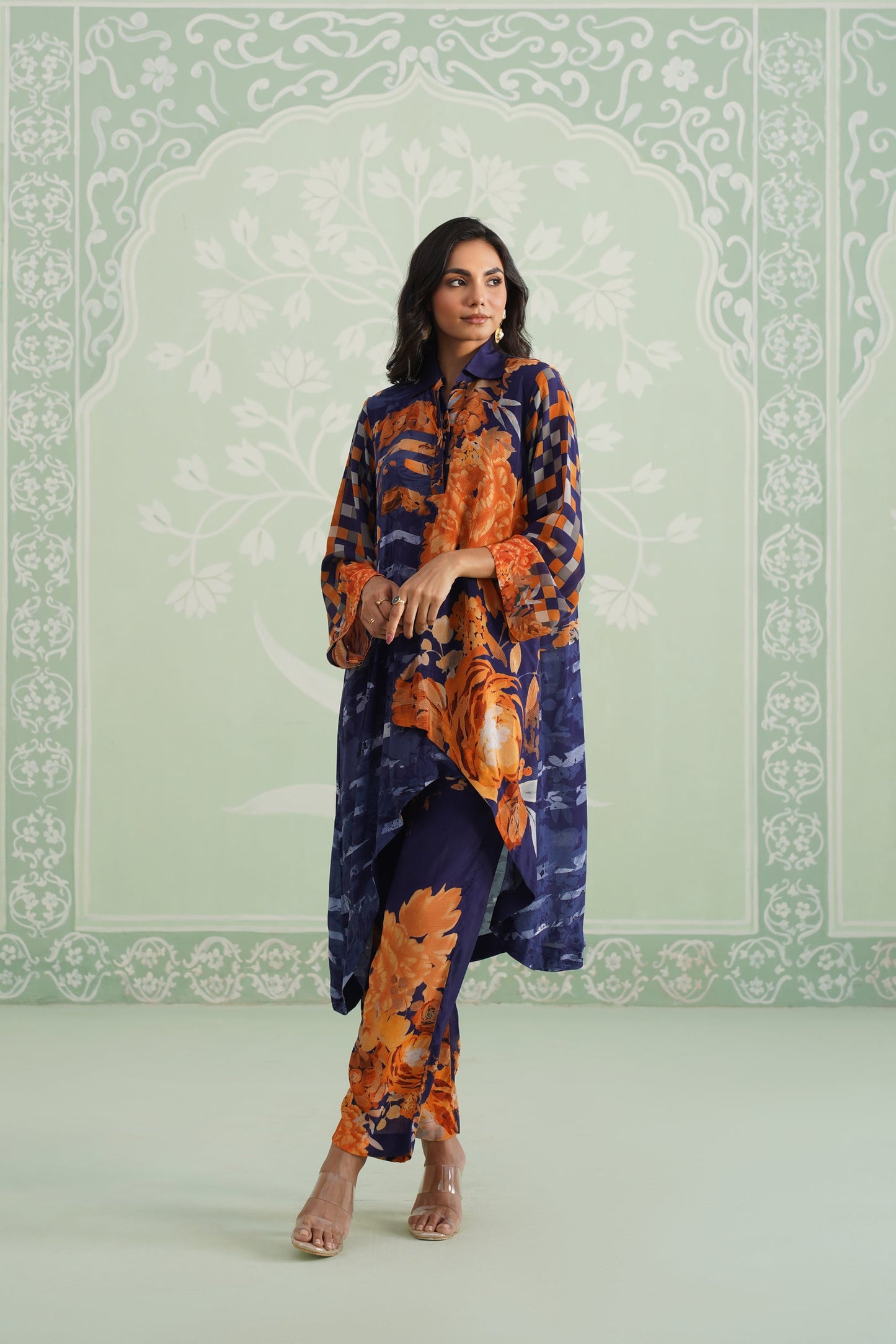 Khusboo Printed Crepe Matching Set - Neetika Chopra