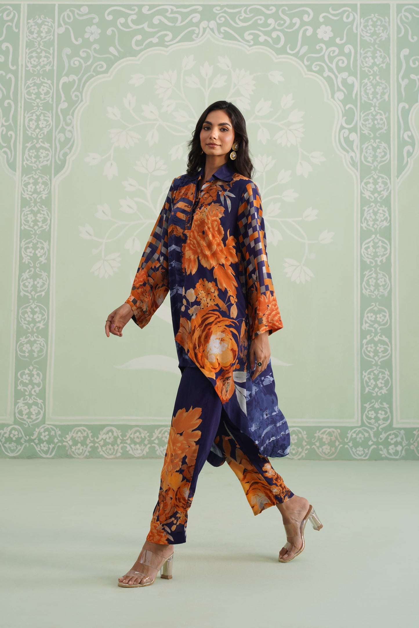 Khusboo Printed Crepe Matching Set - Neetika Chopra