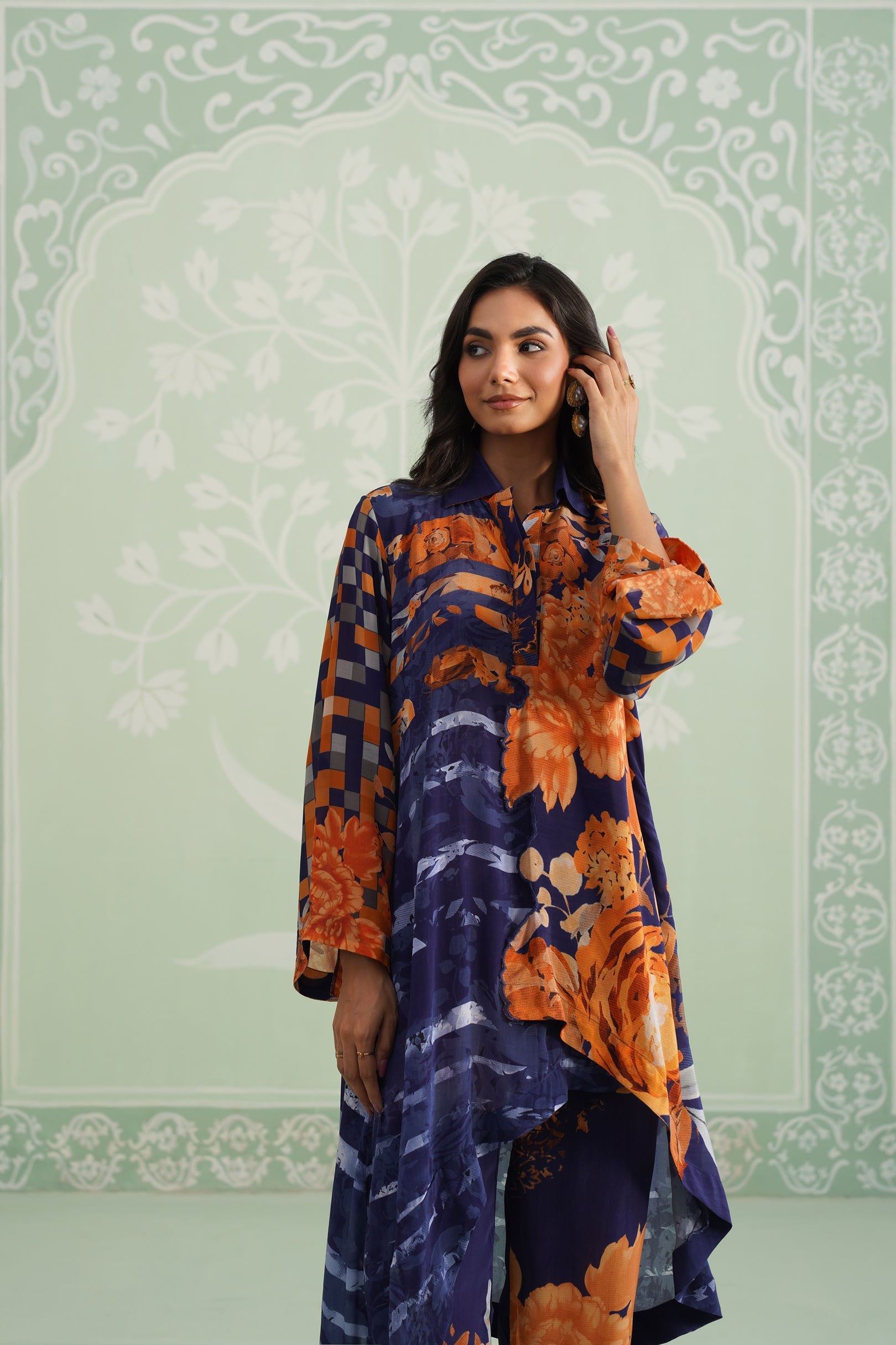 Khusboo Printed Crepe Matching Set - Neetika Chopra