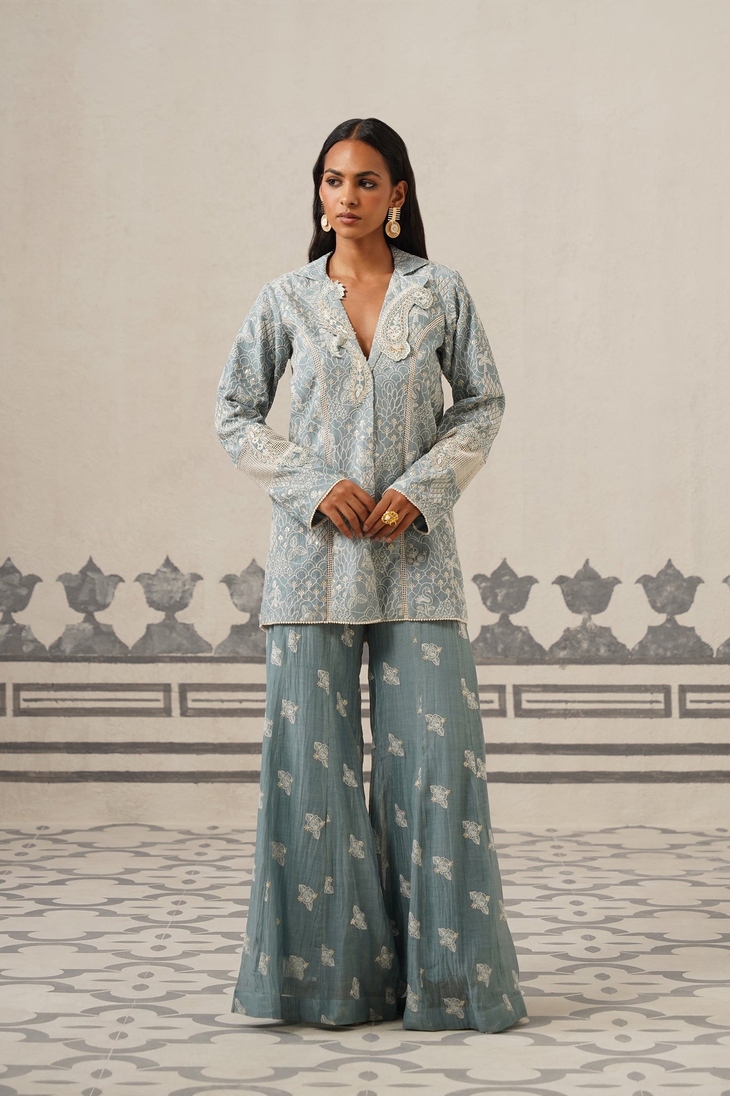 Neha Muslin Embroidered Matching Set