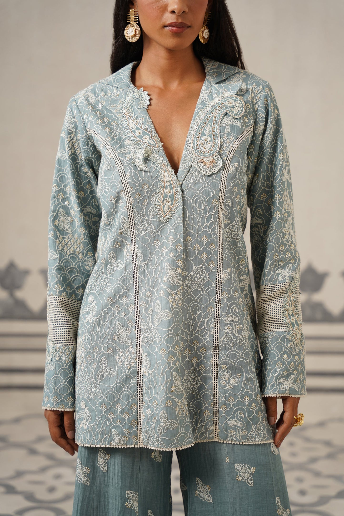 Neha Muslin Embroidered Matching Set