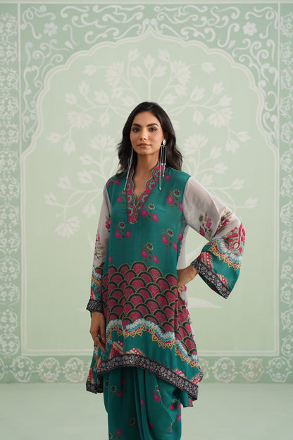 Meher Crepe Embroidered Matching Set - Neetika Chopra