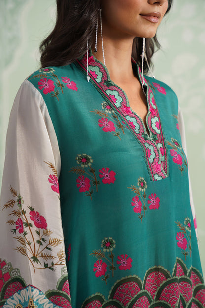 Meher Crepe Embroidered Matching Set - Neetika Chopra
