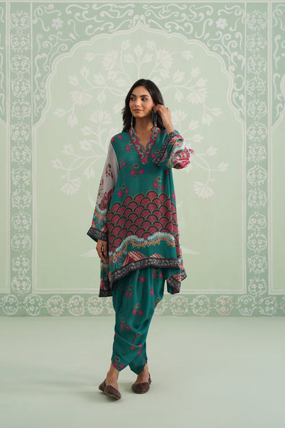 Meher Crepe Embroidered Matching Set - Neetika Chopra