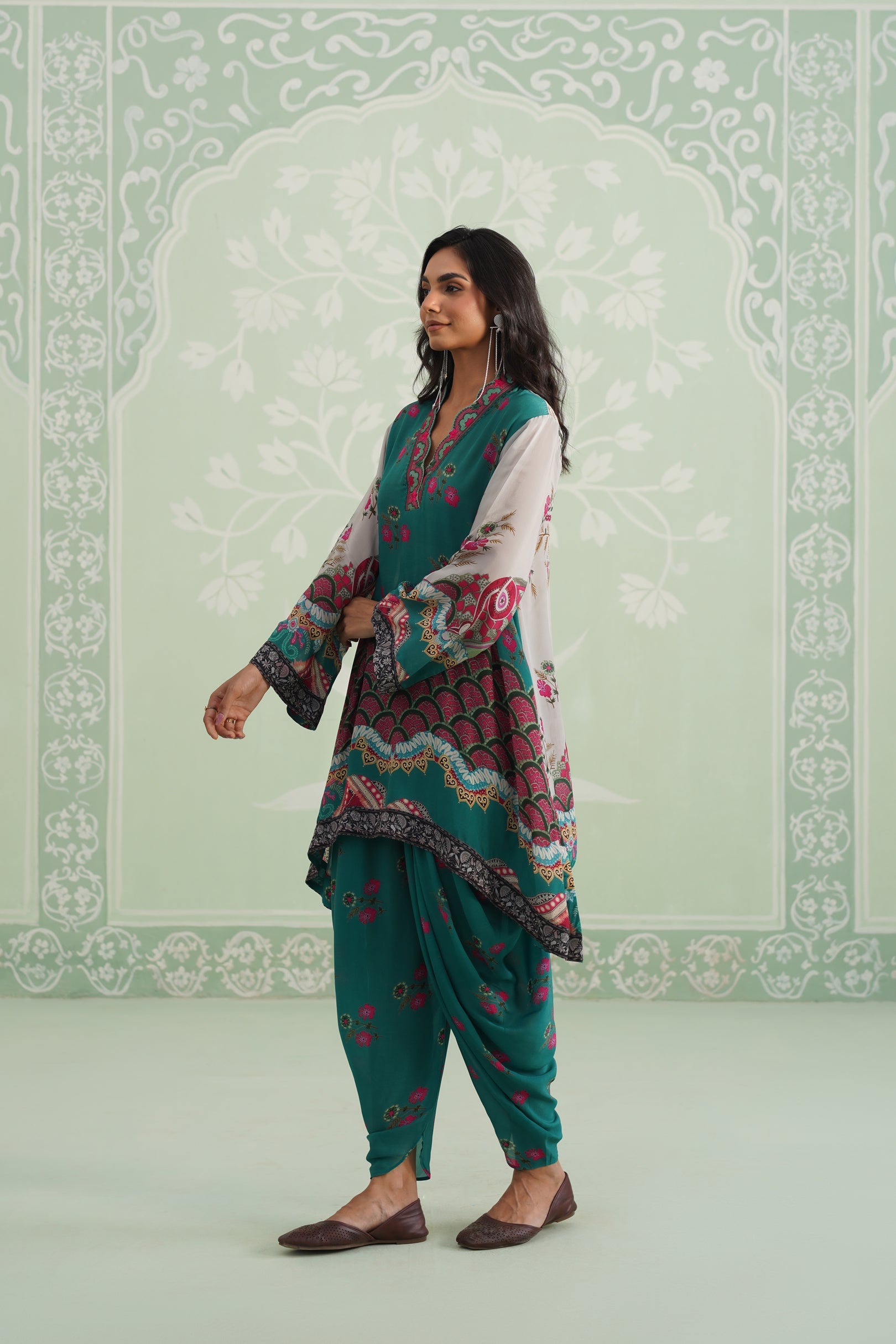 Meher Crepe Embroidered Matching Set - Neetika Chopra