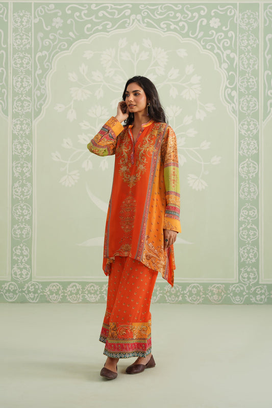 Awali Printed Crepe Matching Set - Neetika Chopra