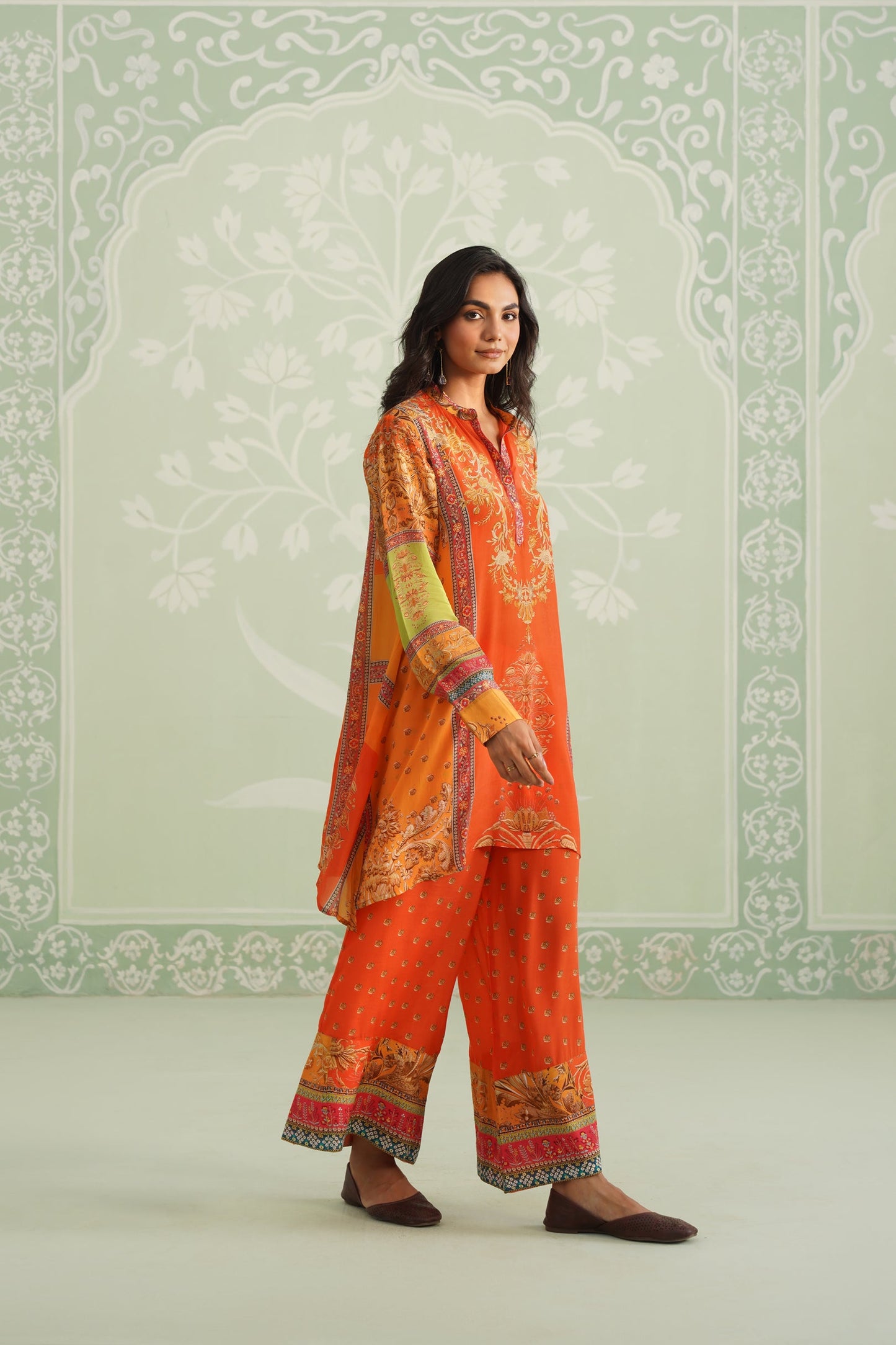 Awali Printed Crepe Matching Set - Neetika Chopra