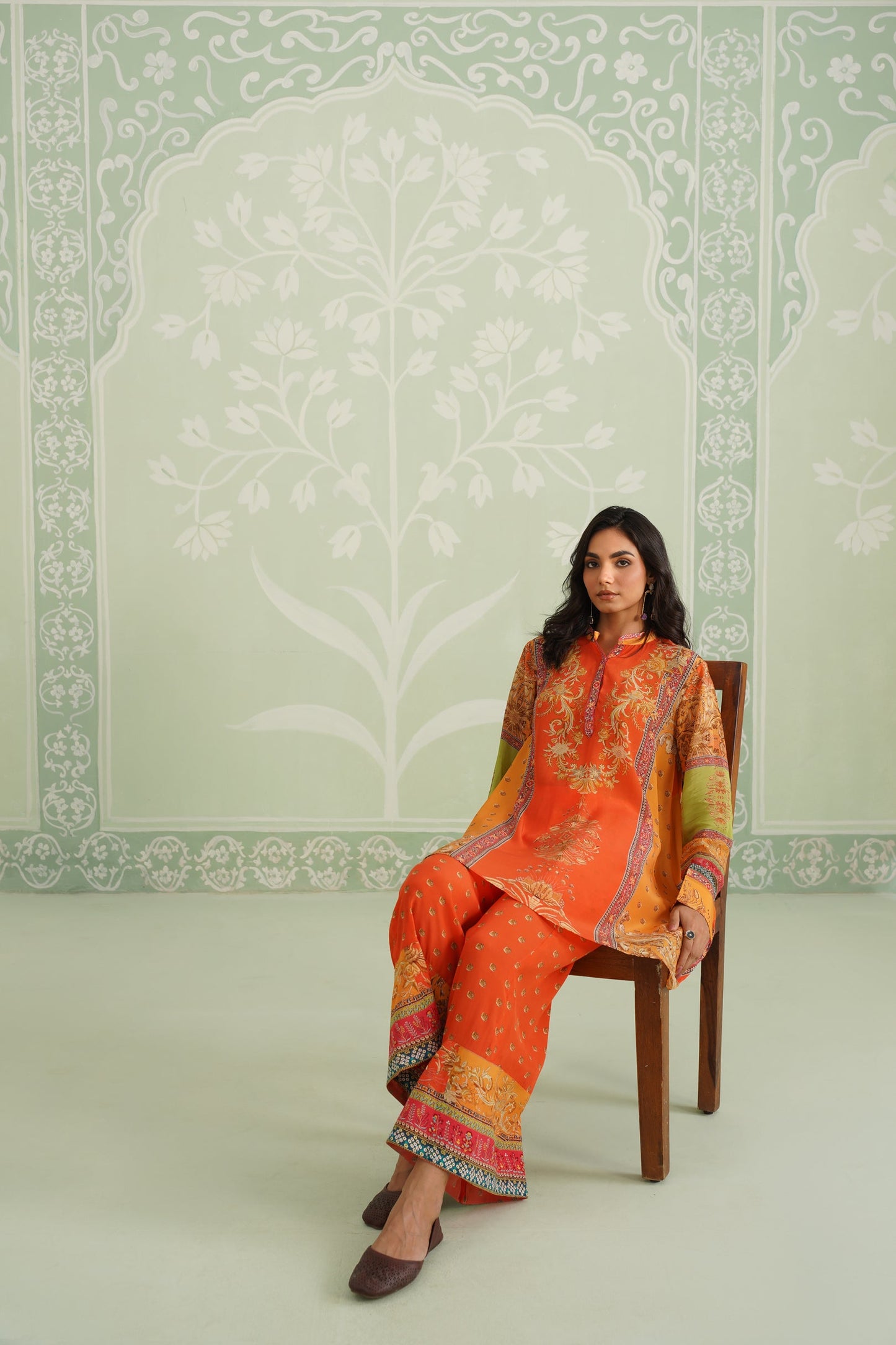 Awali Printed Crepe Matching Set - Neetika Chopra