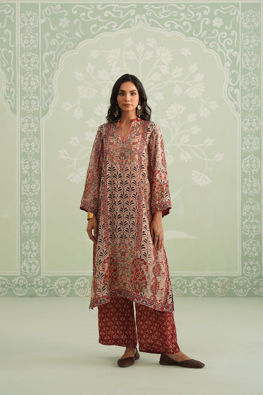 Taj Printed Crepe Matching Set - Neetika Chopra