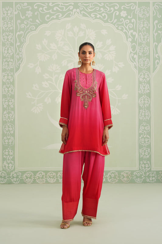 Baani Hand Embroidered Crepe Matching Set - Neetika Chopra