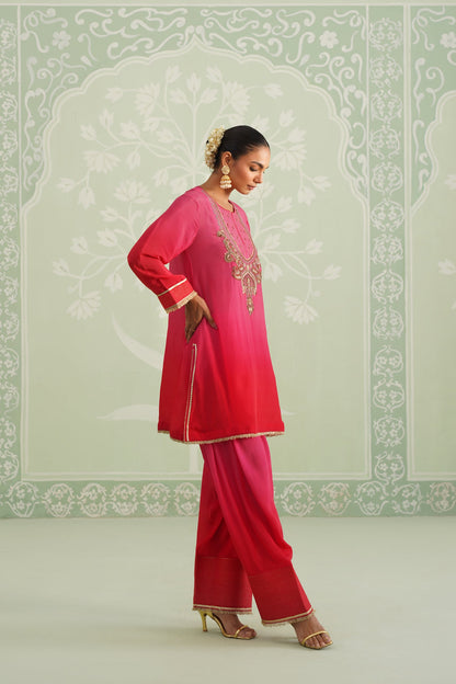 Baani Hand Embroidered Crepe Matching Set - Neetika Chopra