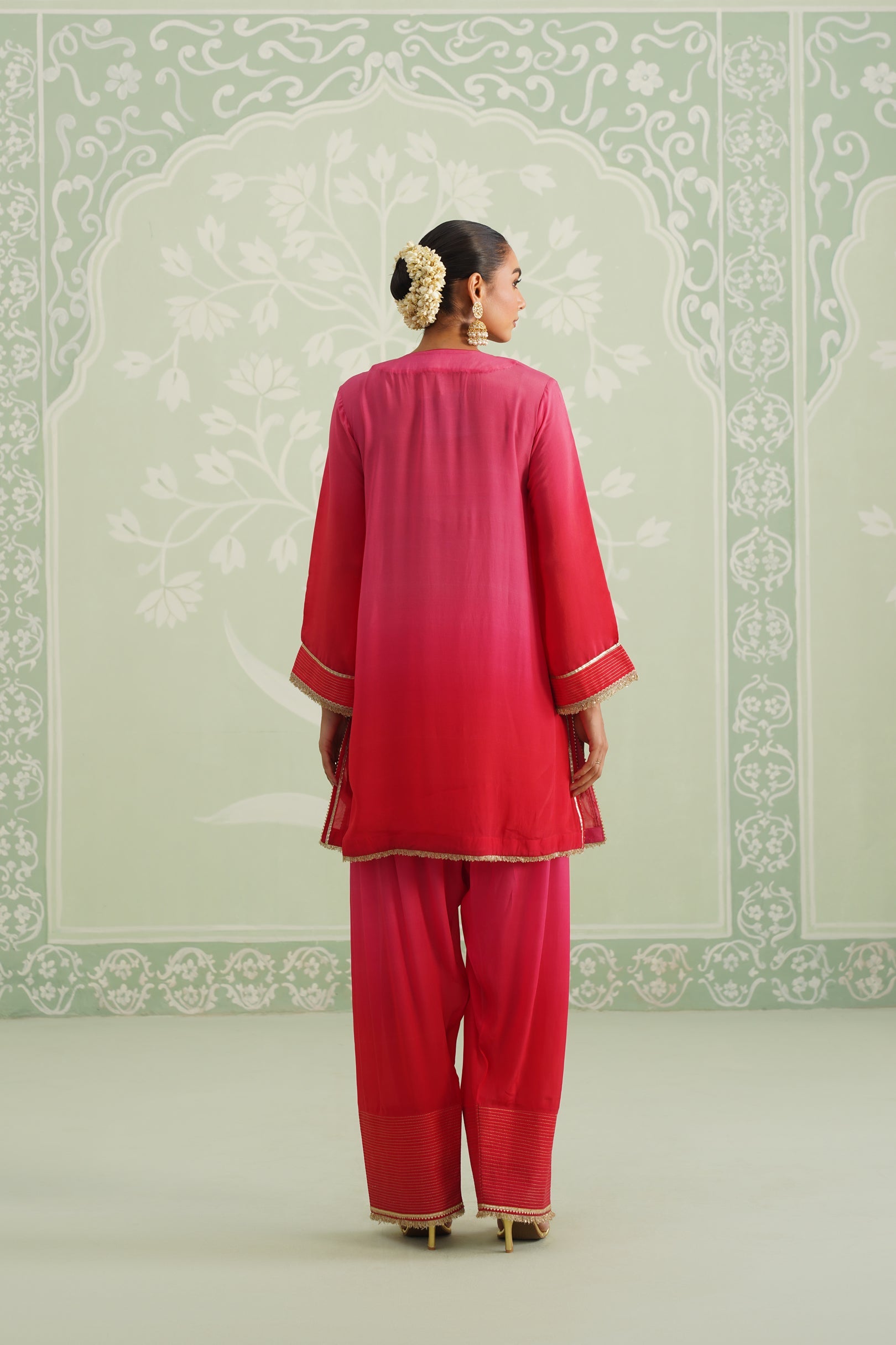 Baani Hand Embroidered Crepe Matching Set - Neetika Chopra