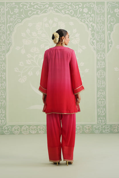 Baani Hand Embroidered Crepe Matching Set - Neetika Chopra