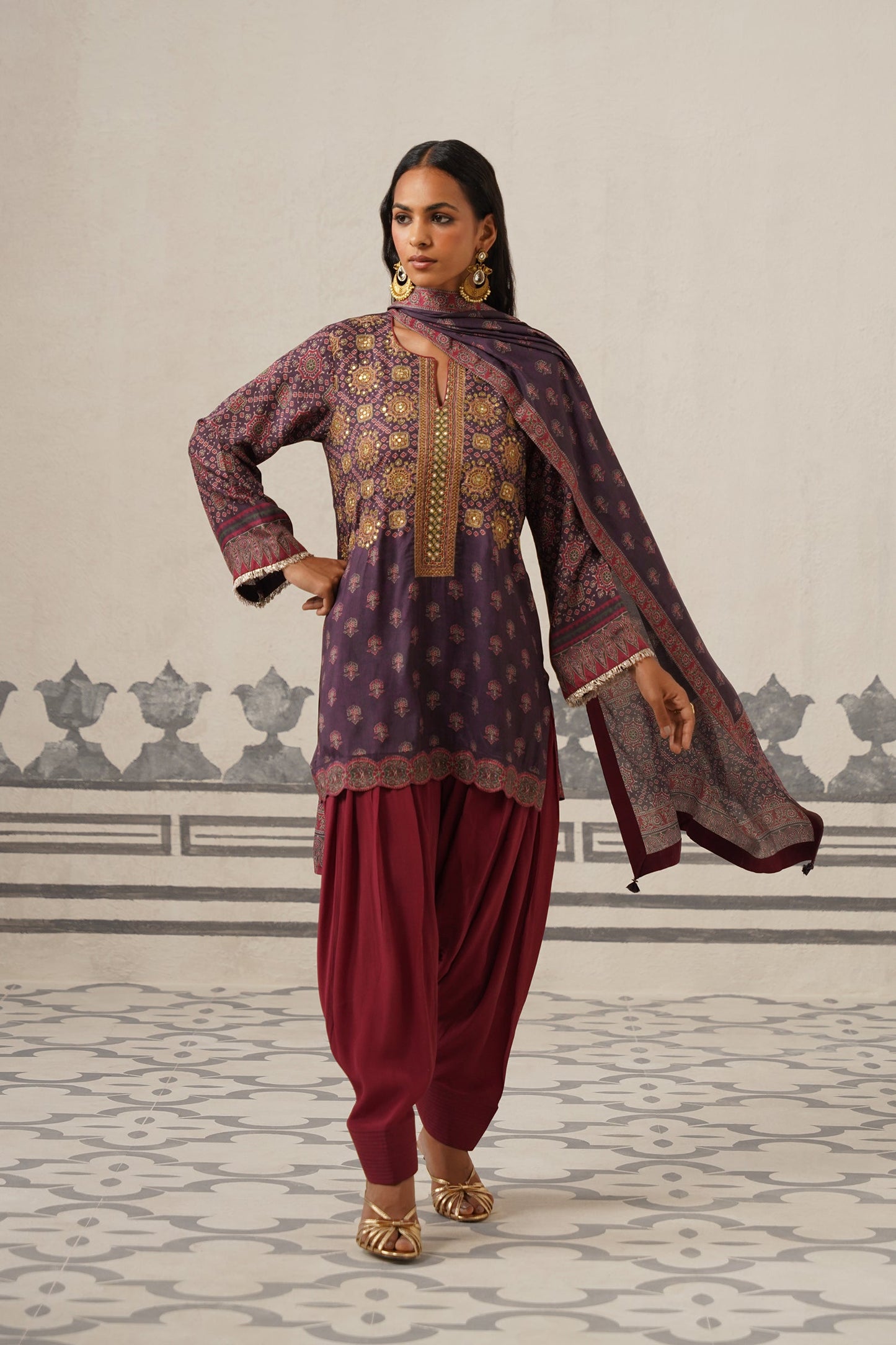 Rania Muslin Printed Embroidered Suit Set