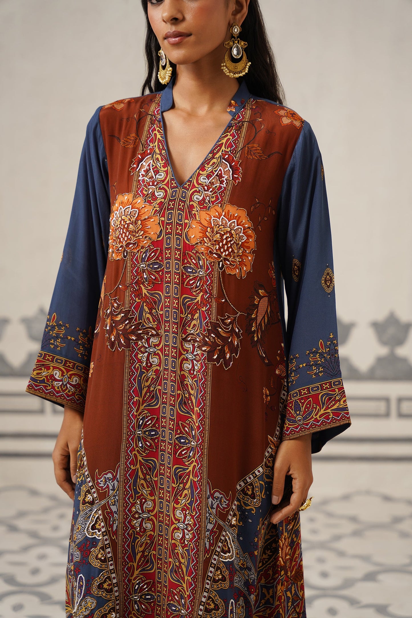 Veera Crepe Hand Embroidered Suit Set