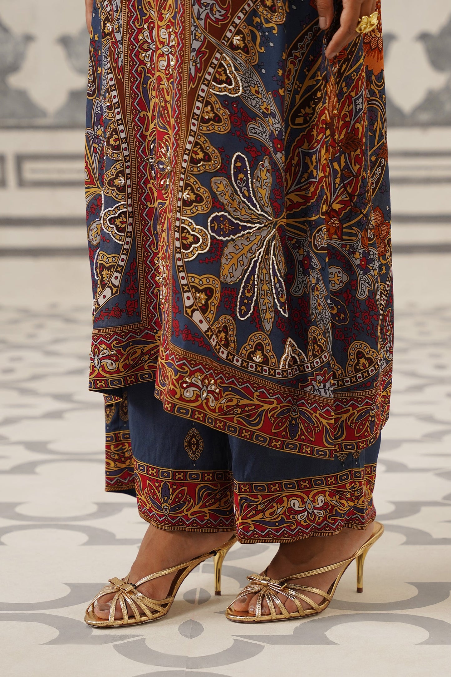 Veera Crepe Hand Embroidered Suit Set