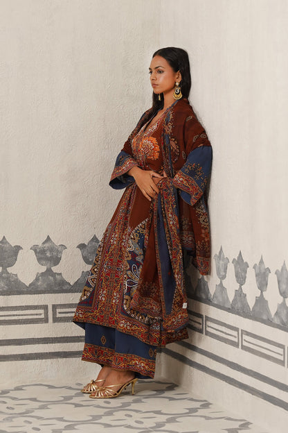 Veera Crepe Hand Embroidered Suit Set