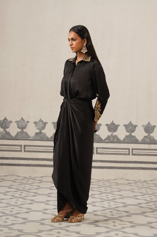 Elena Satin Embroidered Set