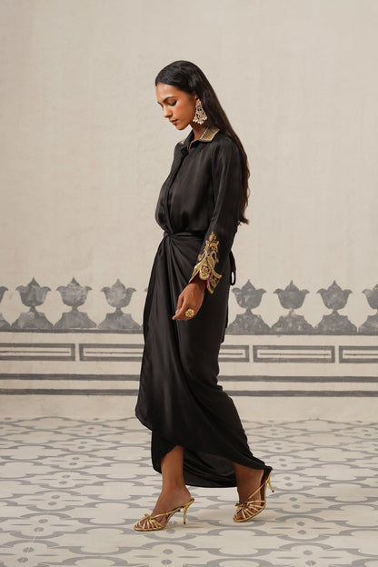 Elena Satin Embroidered Set